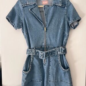 Show Me Your Mumu Blue Denim Mini Dress